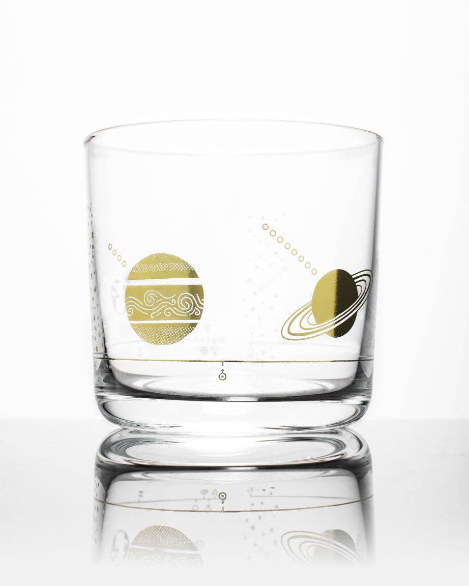 Cognitive Surplus Solar System Whiskey Glass