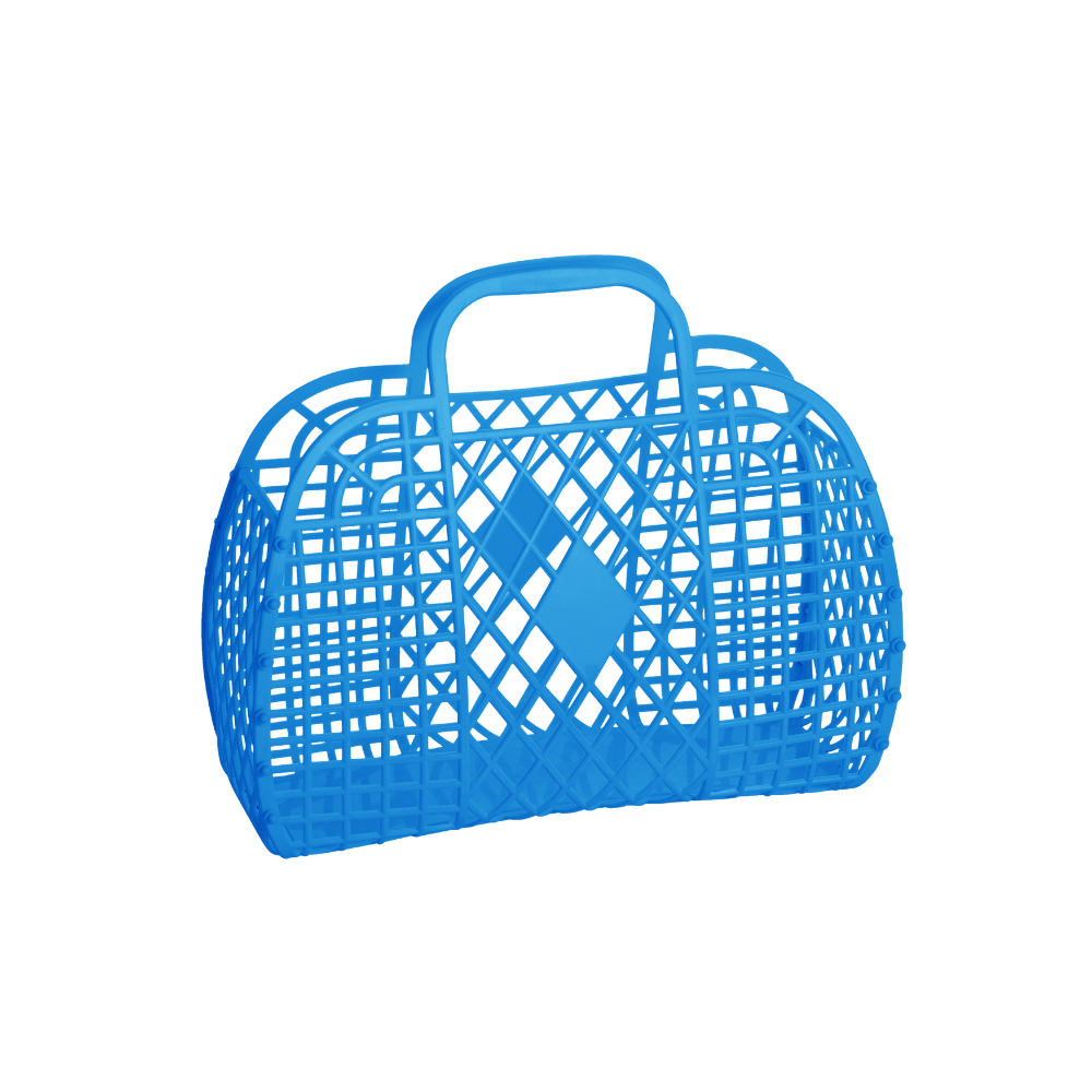 Sun Jellies Retro Basket (Small) - Blue Sun Jellies Retro Basket (Small) - Blue