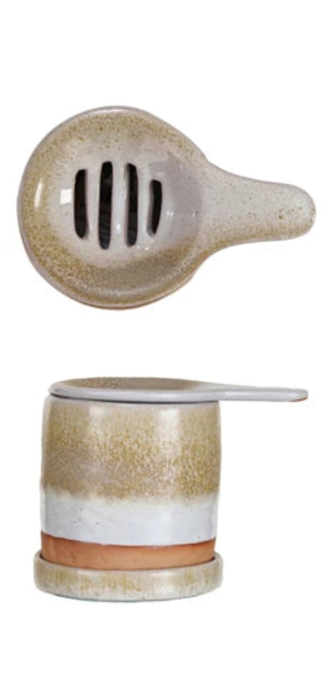 Creative Co-Op Stoneware Coffee Filter with Cup and Saucer - Thumbnail 3