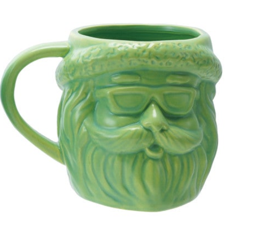 Creative Co-Op Stoneware Santa Head Mug
